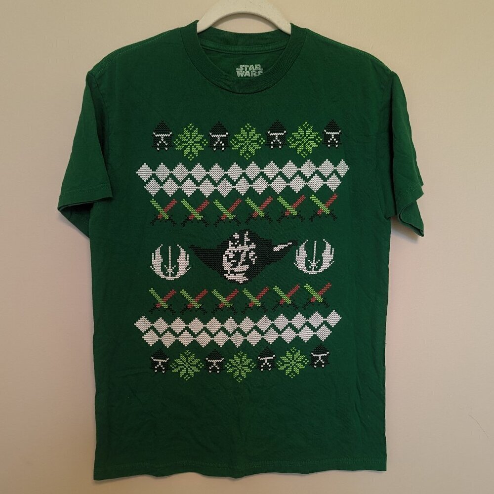 Star Wars The Child Christmas t-shirt Din Grogu baby yoda Medium EUC